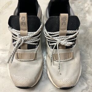 ON Running Beige and Black Sneakers